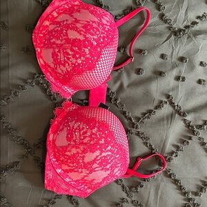 Victoria's Secret Hot Pink Lace Bra